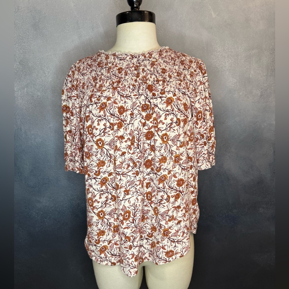 Lucky Brand Floral Print Top | Size Medium